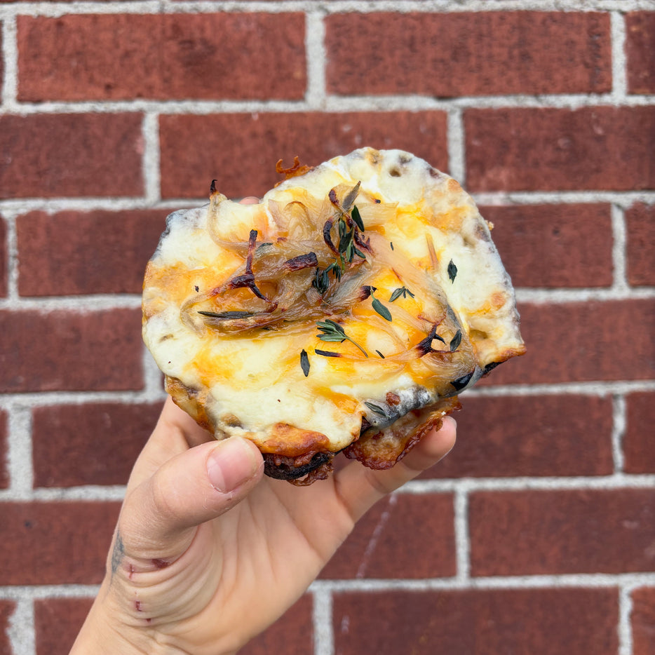 Egg in a hole - Roasted Onion & Thyme