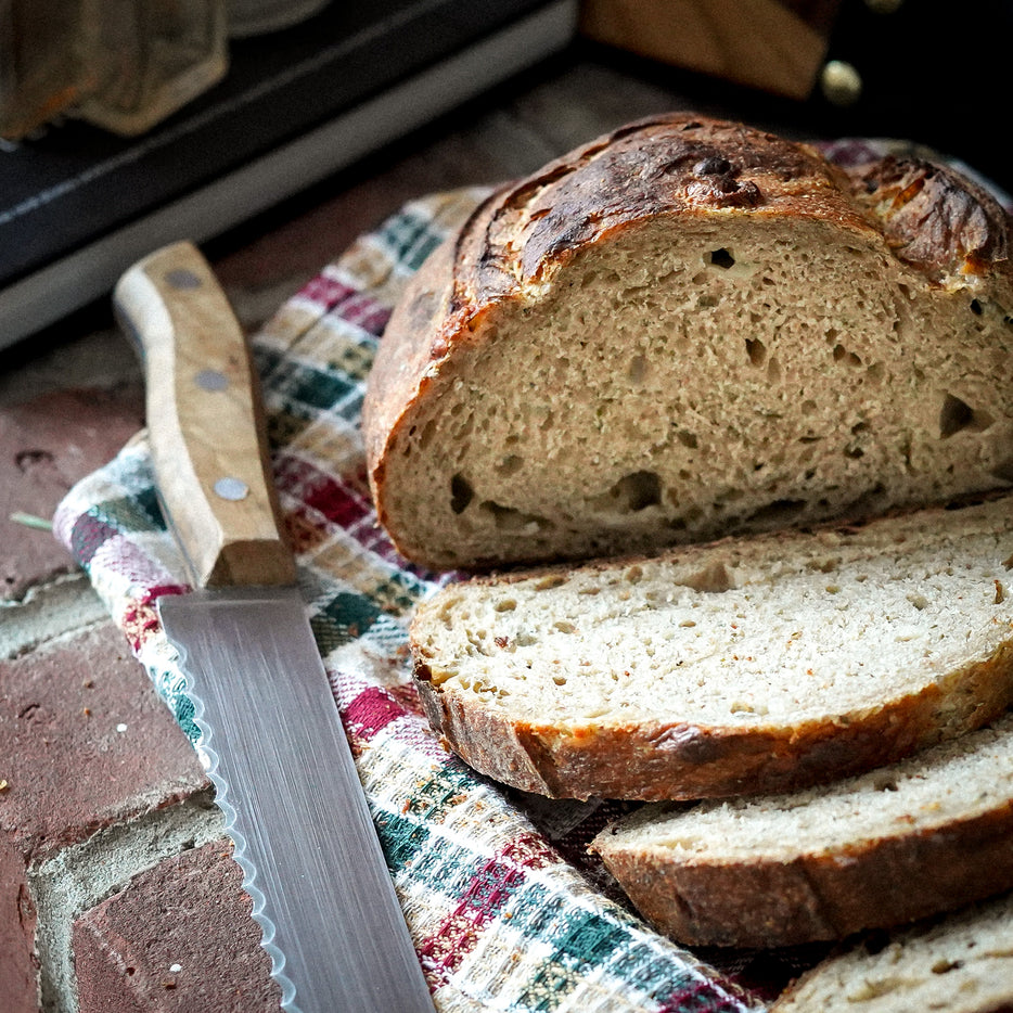 Roasted Garlic + St. Albert Cheese Curds Sourdough Loaf