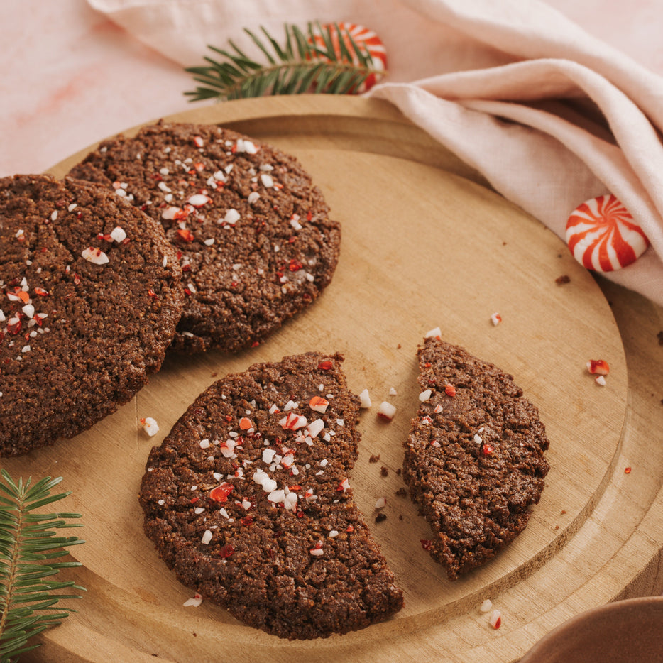 Candy Cane Rye Cookie