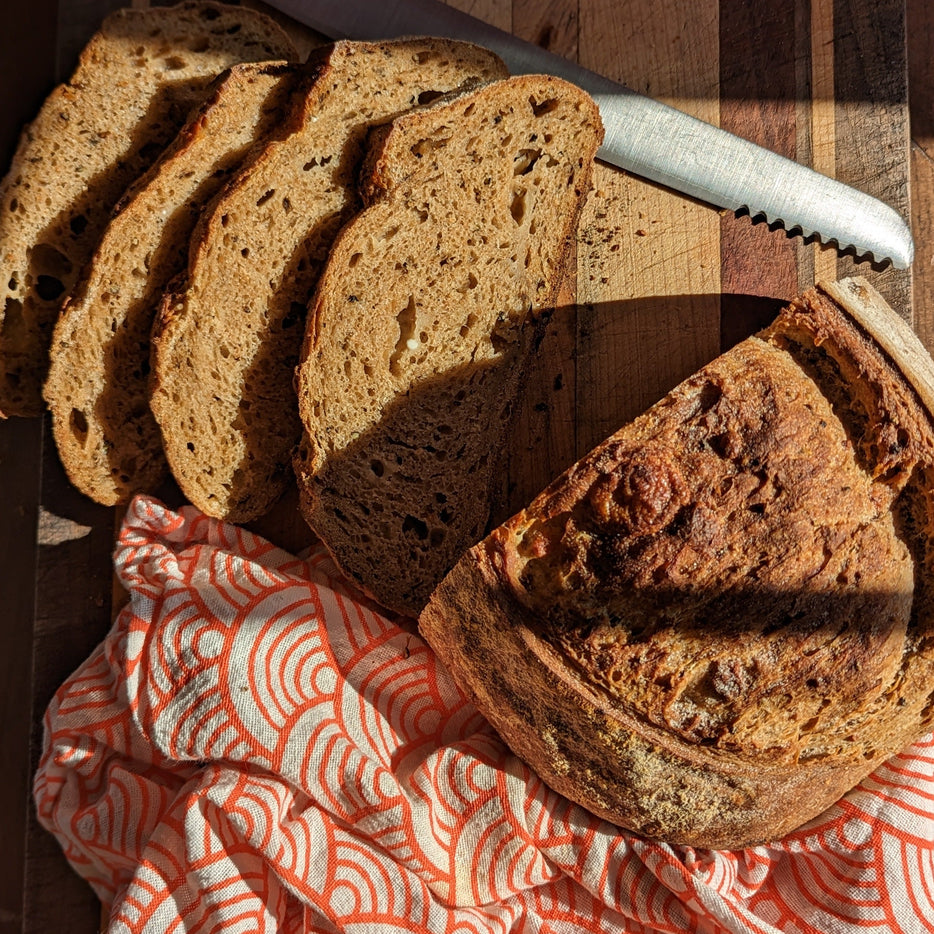 Roasted Garlic, Parmesan & Rosemary Sourdough Loaf
